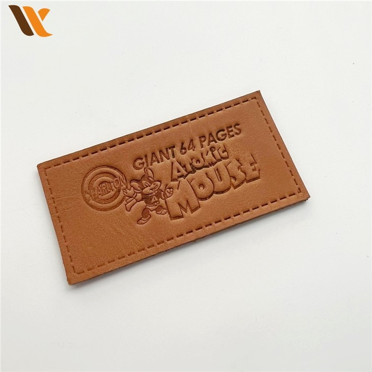 Customized Cartoon Logo Genuine Leather Label